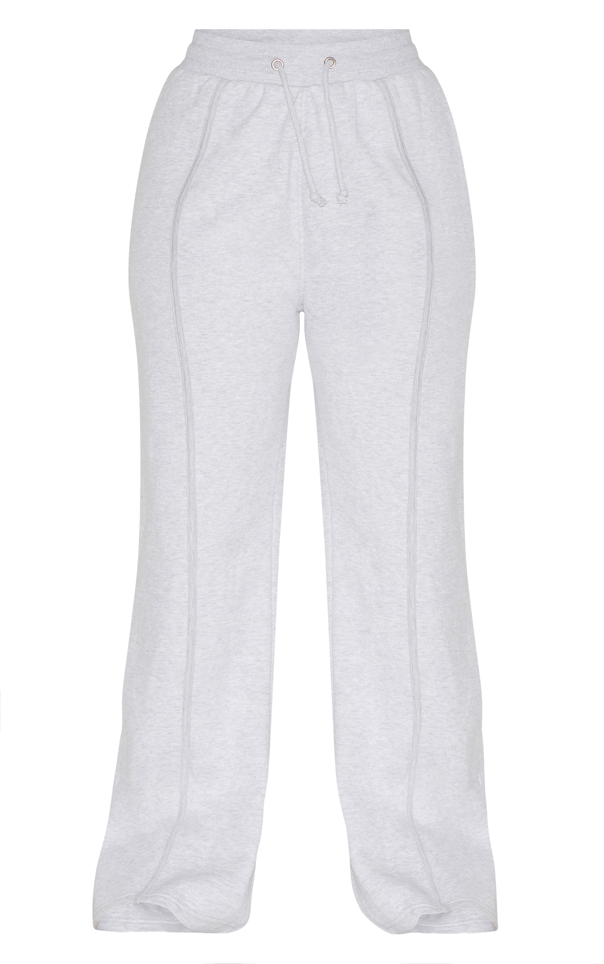 Shape Jogging large gris cendré à taille haute et lisérés surjetés image 5
