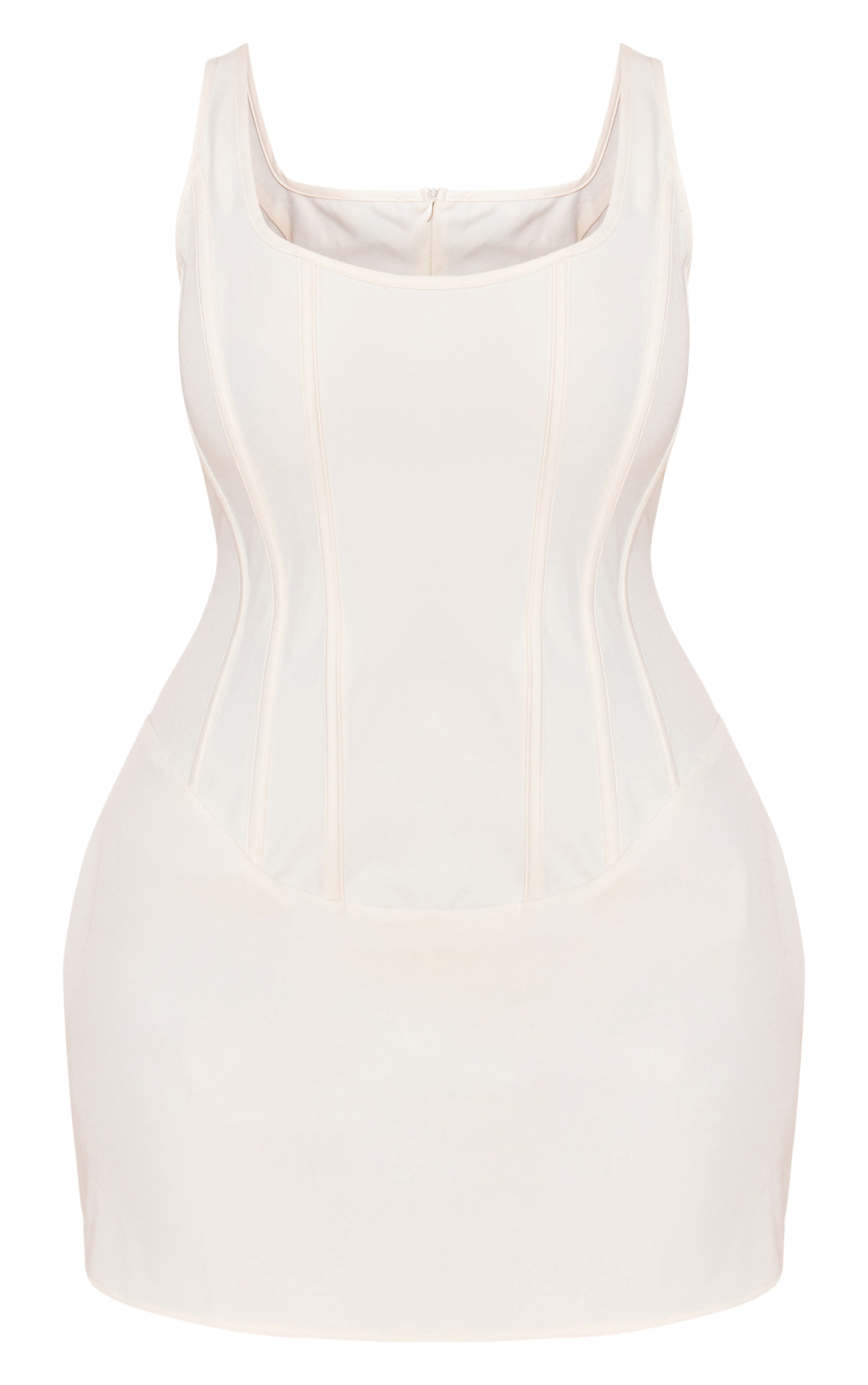 Shape CREAM square neck corset mini dress image 5
