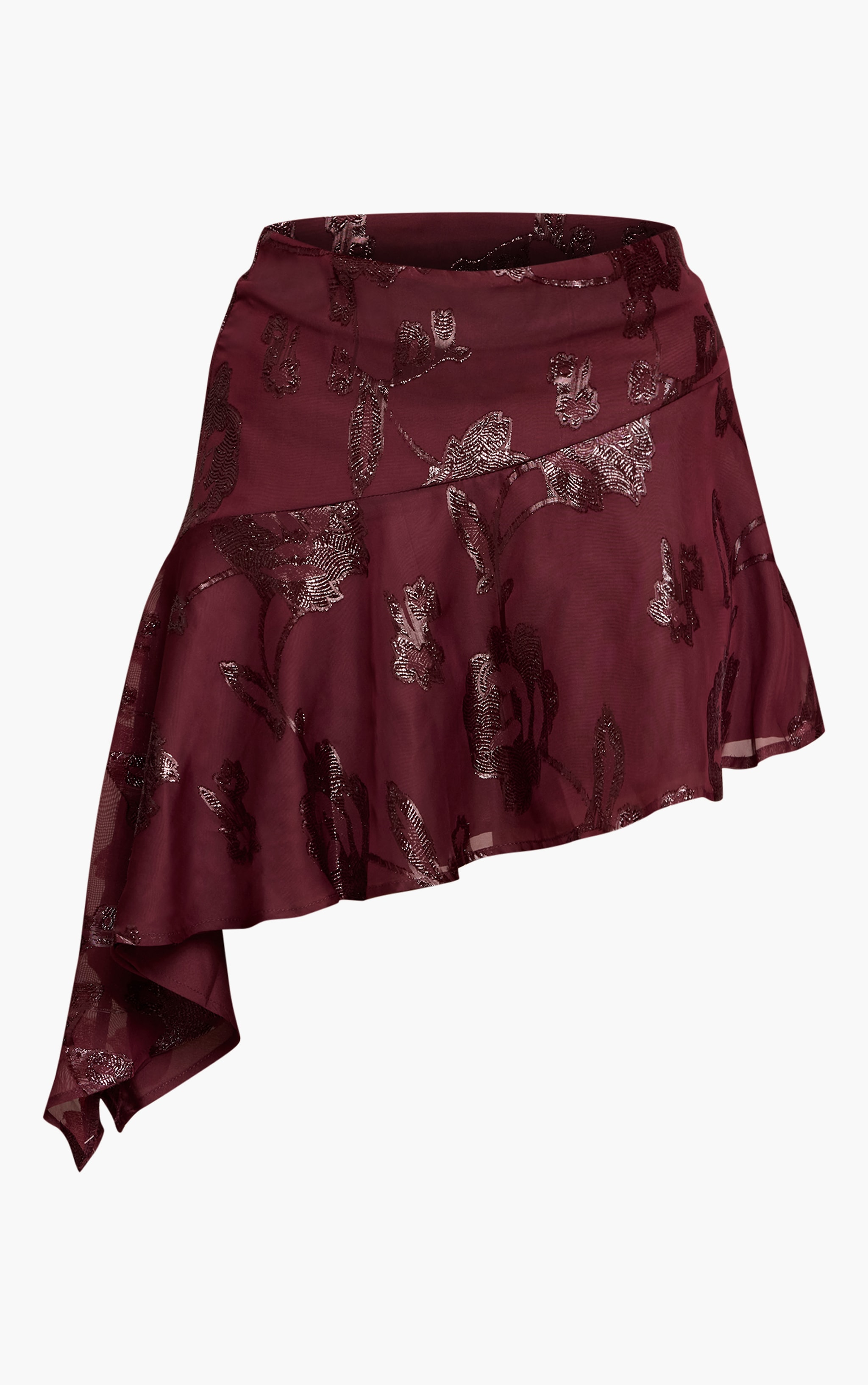 Mini-jupe fluide prune brodée image 6