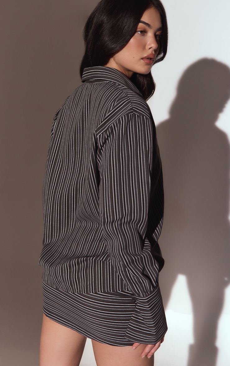 Black Asymmetric Stripe Skirt  image 3