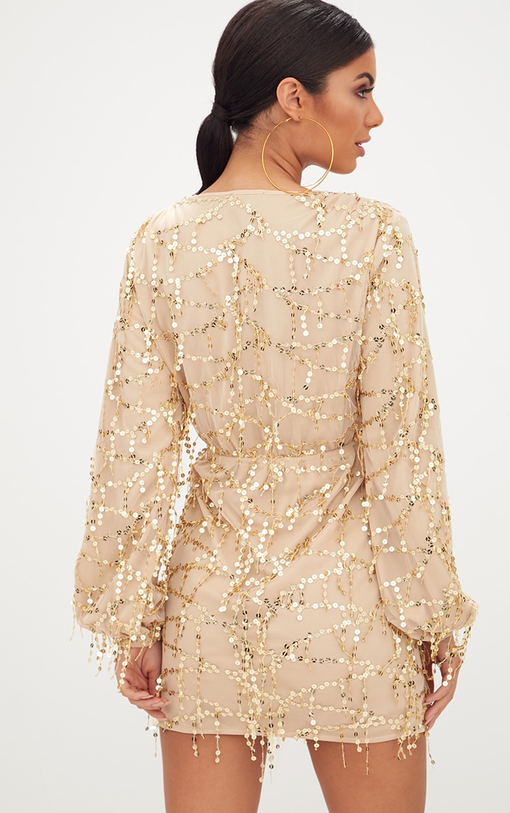 Gold dress with sleeves uk dresses