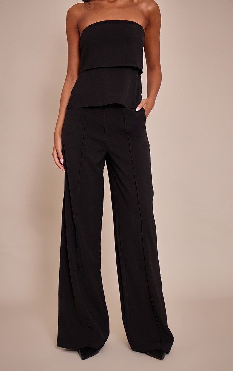 Tall Black Pintuck Tailored Pant image 2