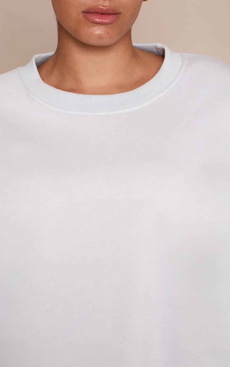 Plus Blue Contrast Striped Oversized Sweatshirt image 4
