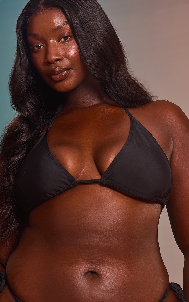 Plus Mix & Match Black Triangle Bikini Top image 4