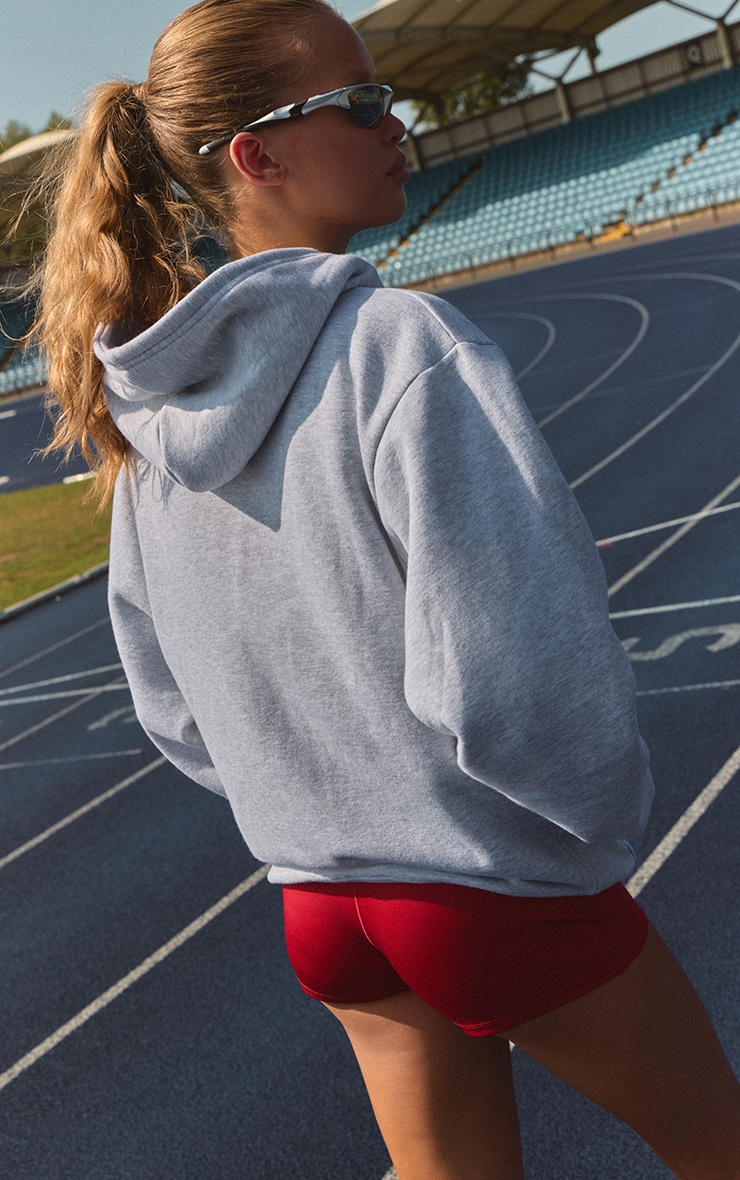 Ash Grey Sports Club Print Zip Up Jacket image 2