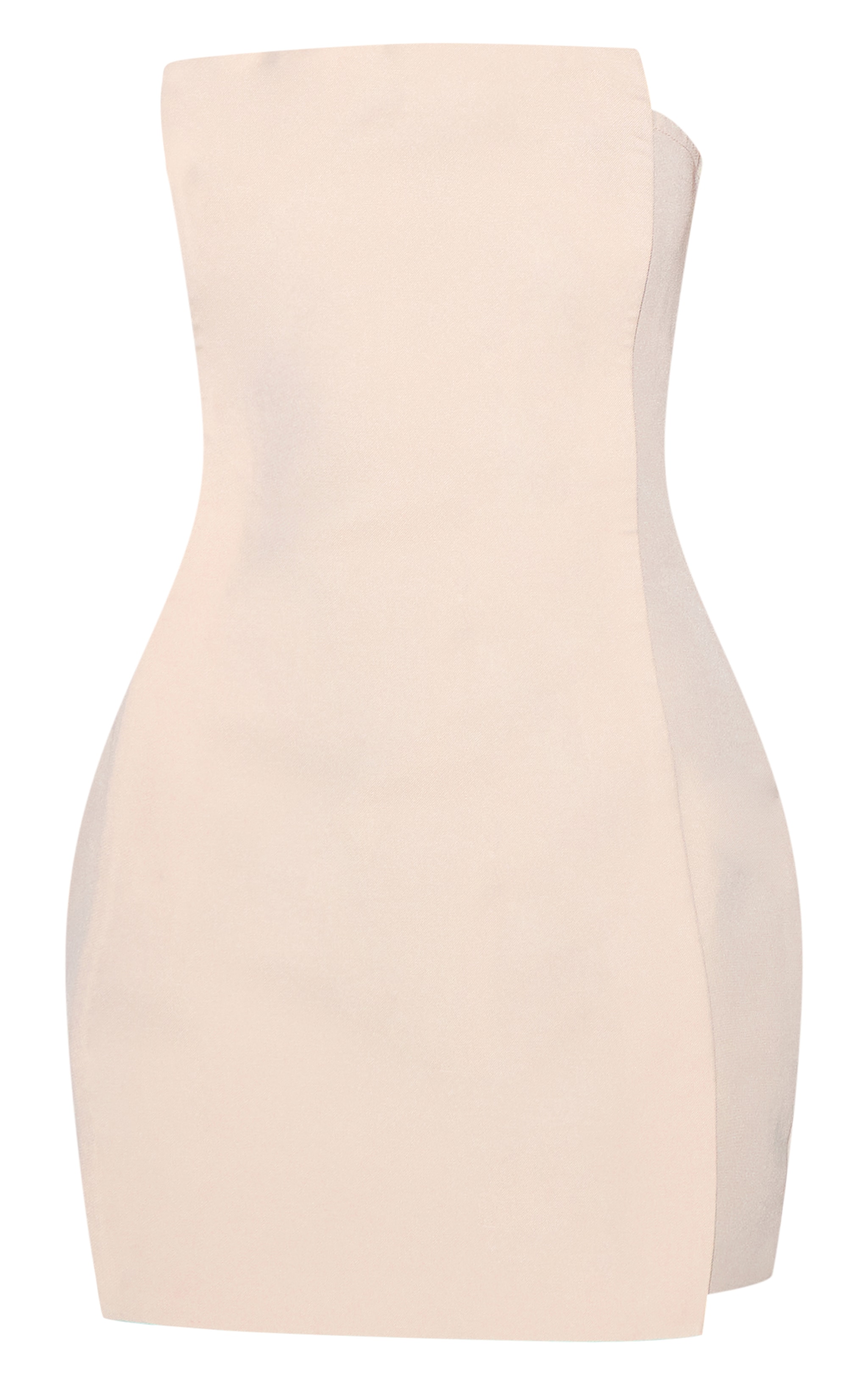  Almond Woven Panel Detail Bandeau Mini Dress image 5