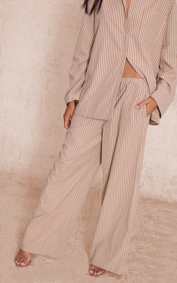 Stone Pinstripe Wide Leg Pant image 2