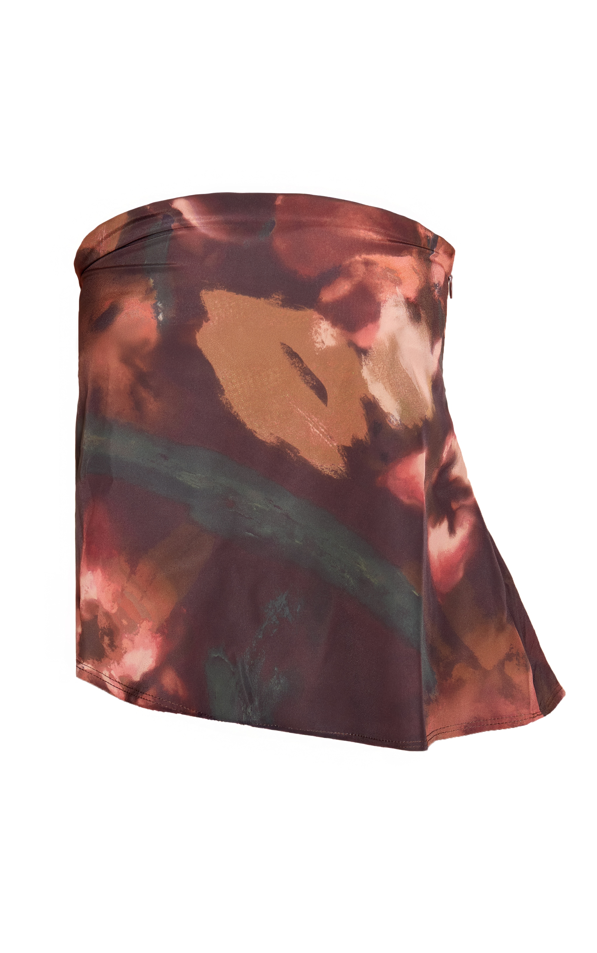 Multi Abstract Print Bandeau Chiffon Top image 5