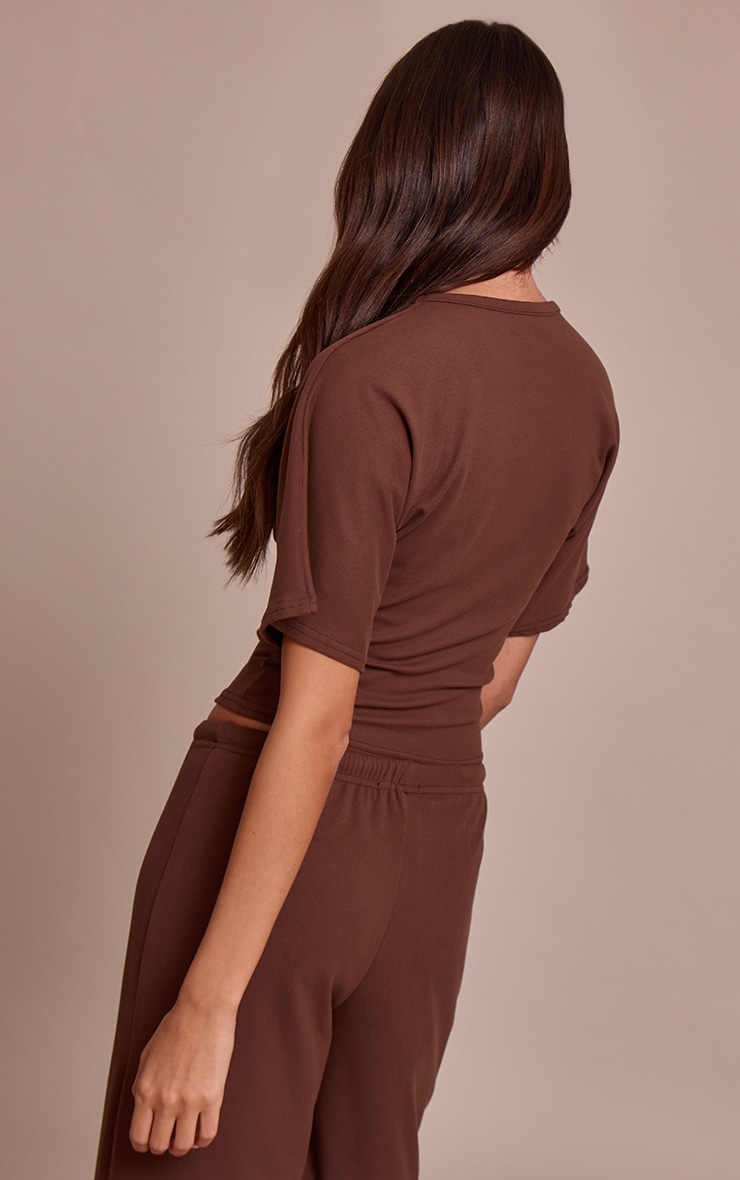 Chocolate Soft Touch Boxy T Shirt image 2