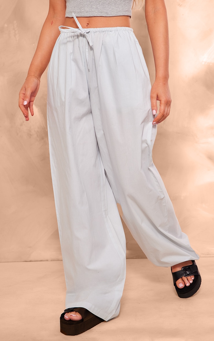 Premium White Linen Drawstring Straight Leg Pants | Bottoms