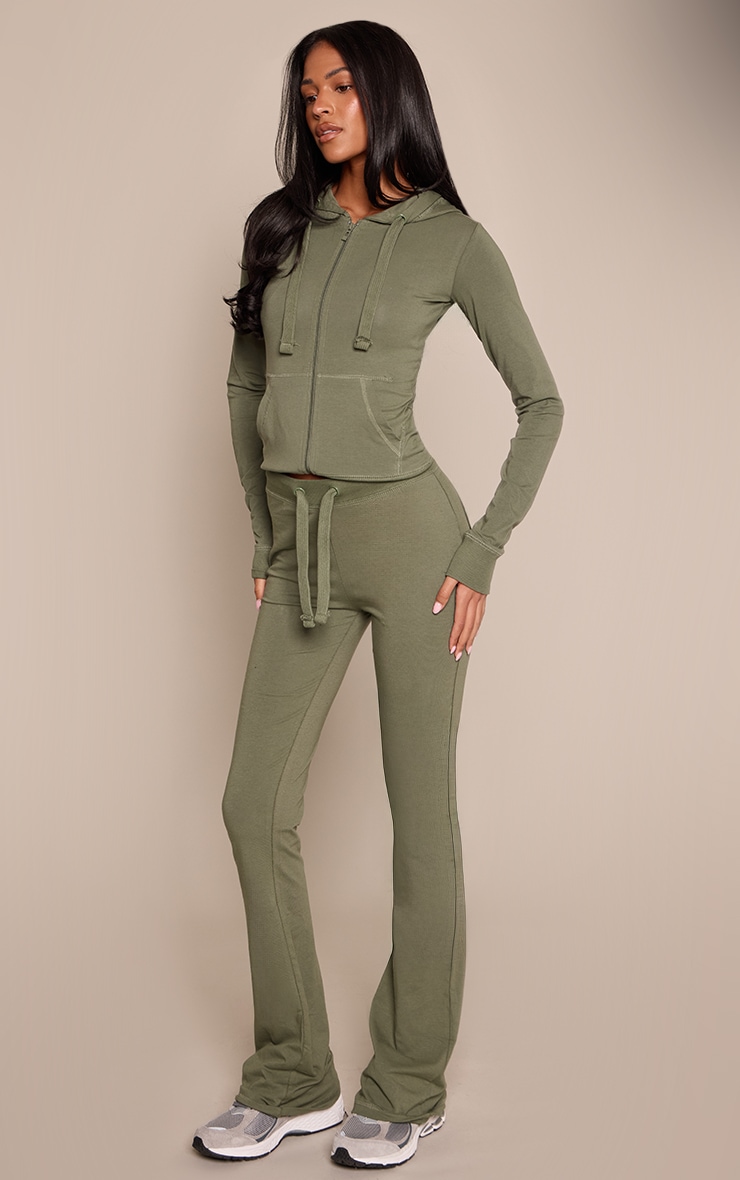 Tall Sea Green Low Rise Skinny Flare Pants image 2