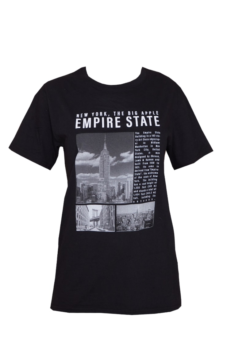 Black New York City Print T Shirt image 2