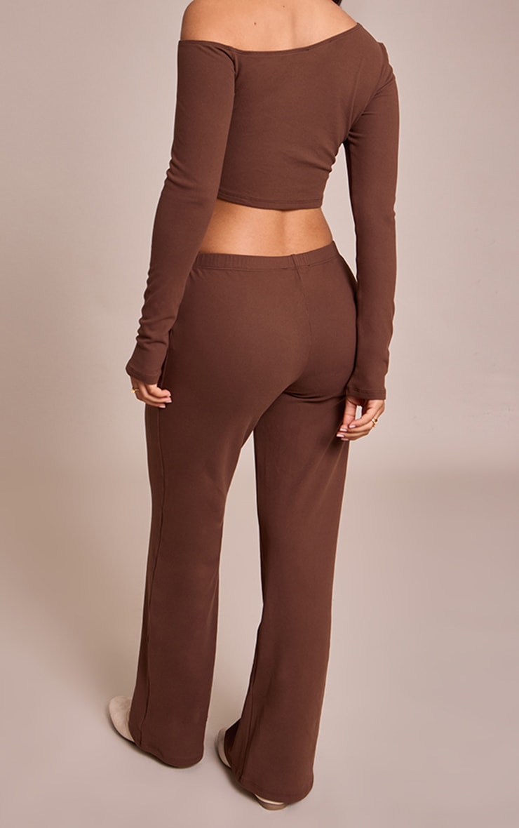 Petite Chocolate Straight Leg Leggings image 3