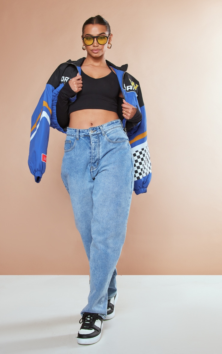 Black Jersey Strappy Halter Cold Shoulder Crop Top image 3