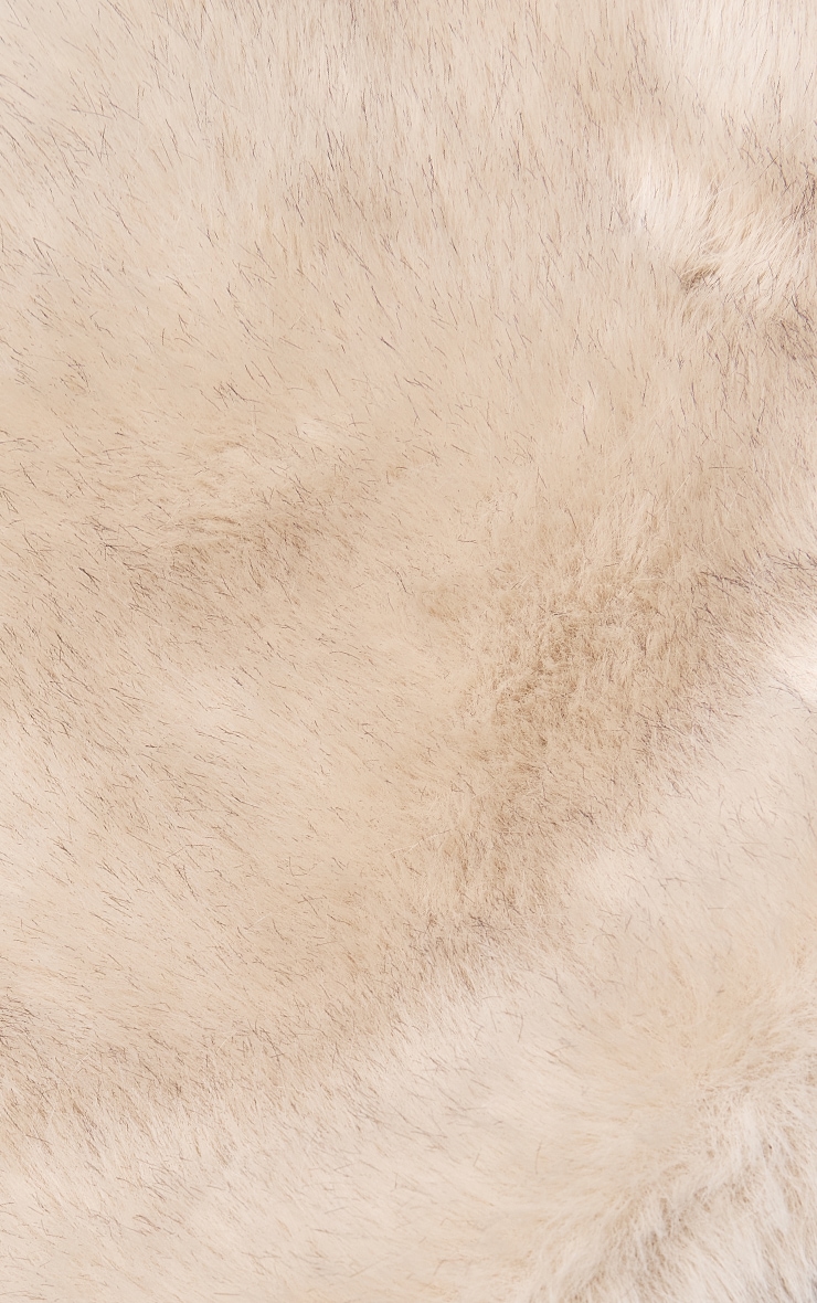 Cream Faux Mink Fur Snood image 3