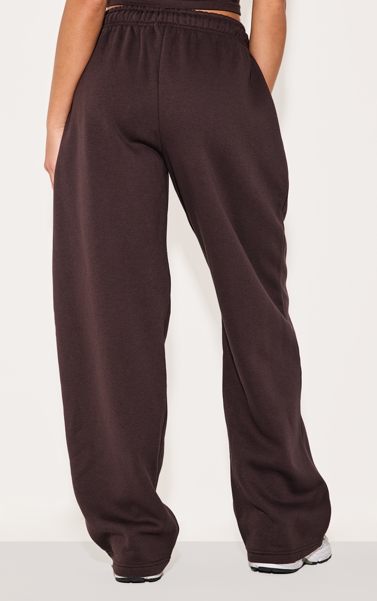 PRETTYLITTLETHING Chocolate Logo Print Oversized Wide Leg Sweatpants image 3