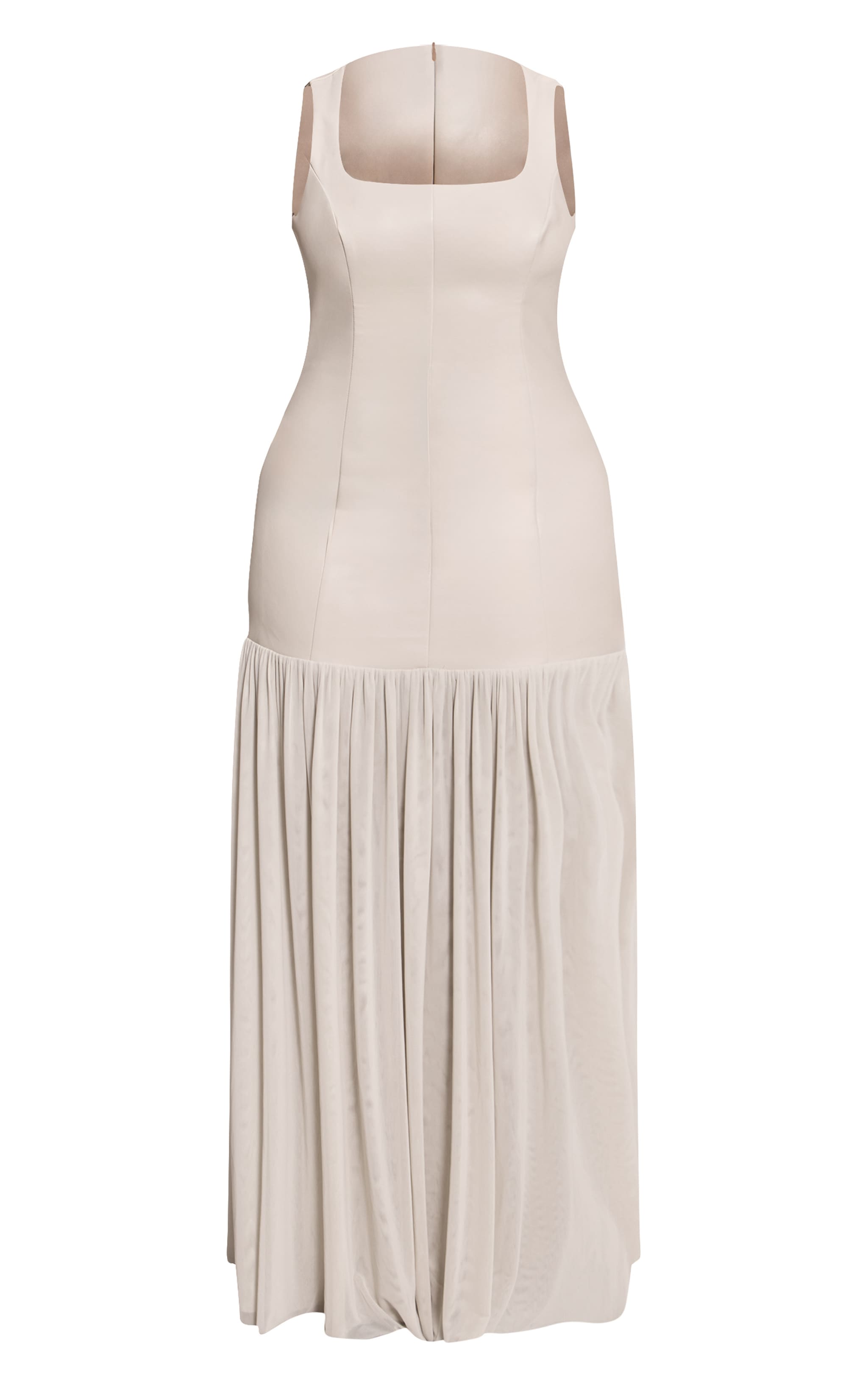 Robe mi-longue Shape Stone PU Contraste Ourlet tombant image 5
