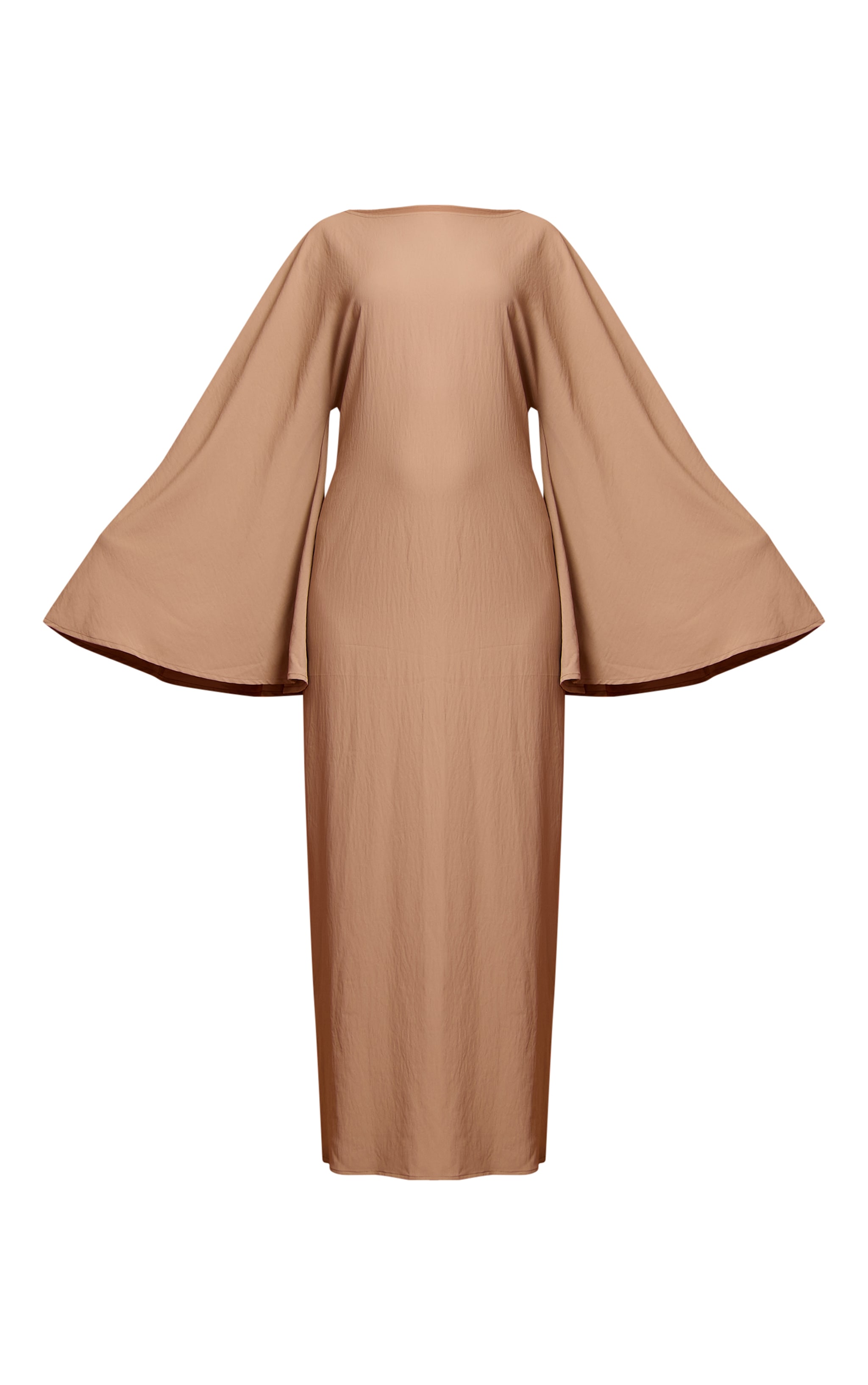 Mushroom Floaty Woven Flared Sleeve Maxi Dress image 5