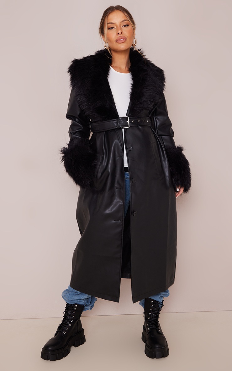 maternity faux fur coat