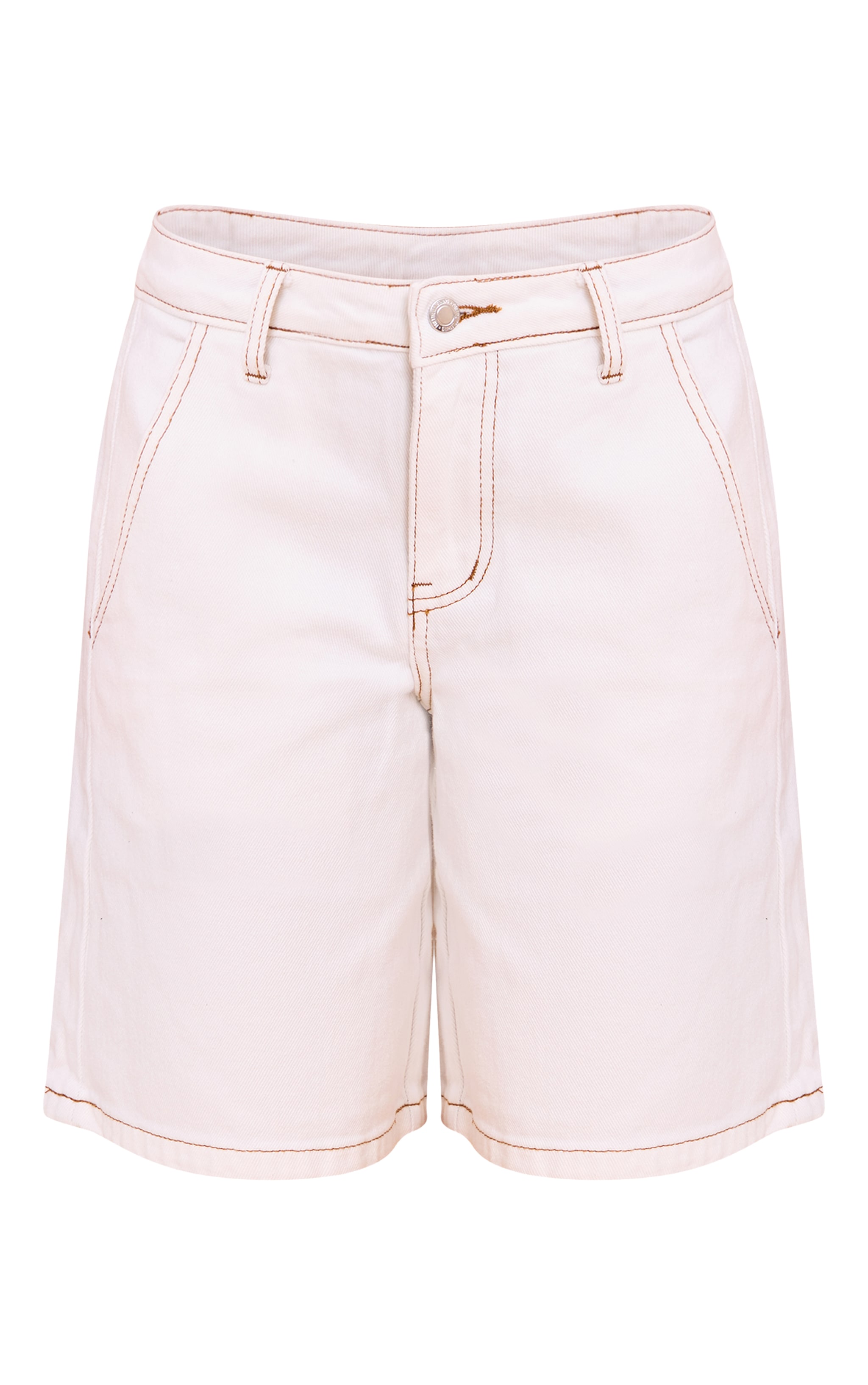 Petite Ecru Denim Jorts image 6