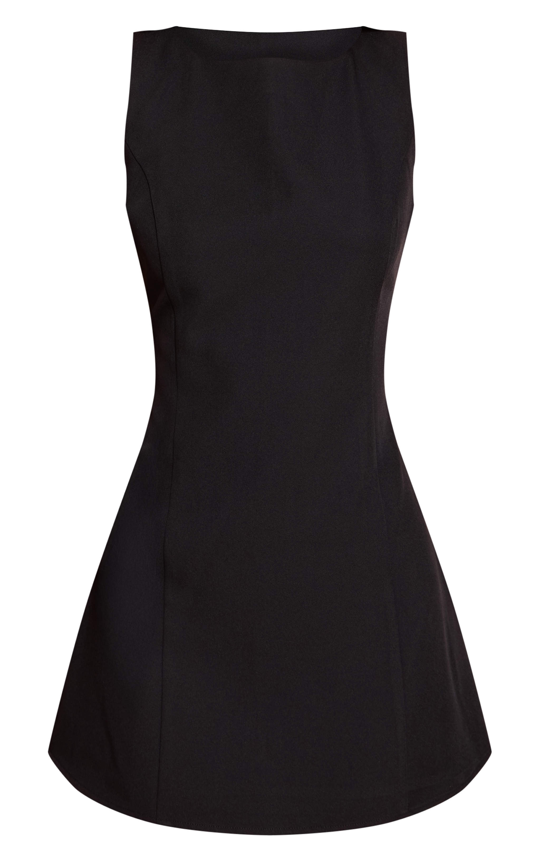 Black Boat Neck Dress image 5