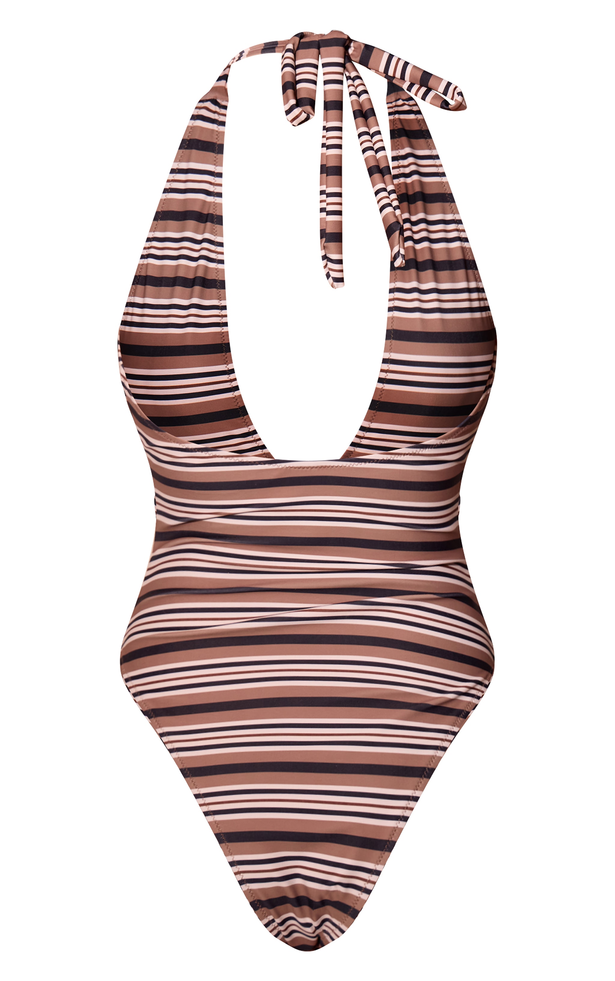 Multi Stripe Plunge Knot Front Swimsuit image 6