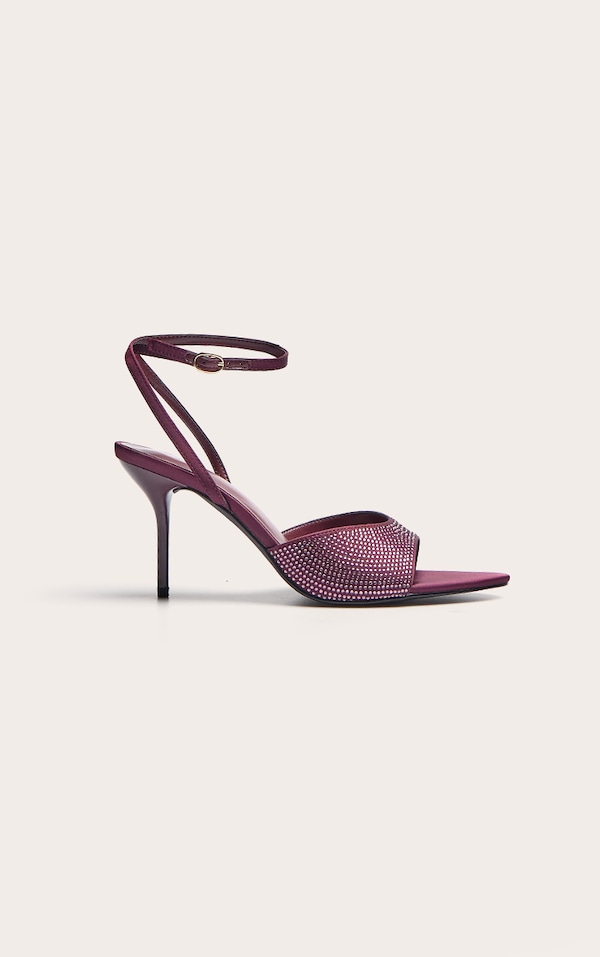 Plum Hot Fix Heeled Sandal