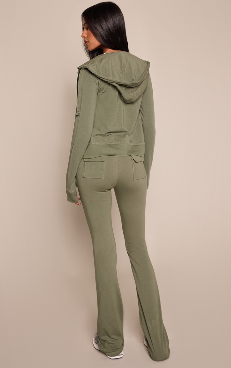 Tall Sea Green Low Rise Skinny Flare Pants image 3