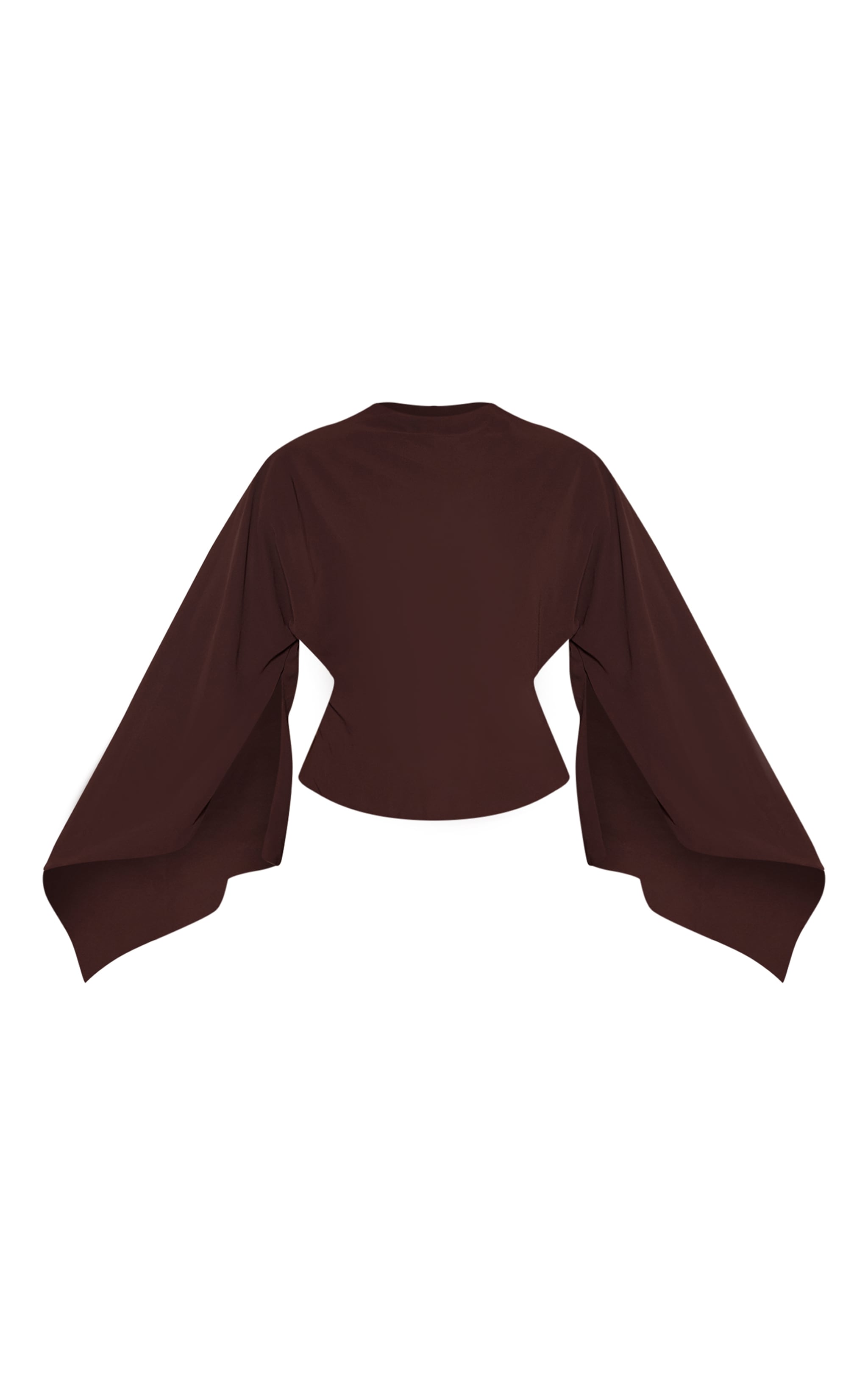 Chocolate Chiffon Back Tie Detail Floaty Top  image 5