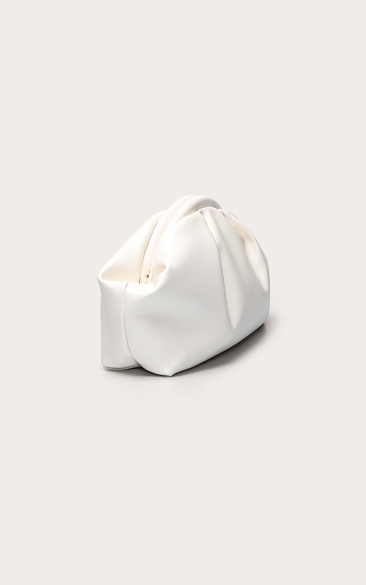 Cream Buttery PU Hard Handle Clutch Bag image 3