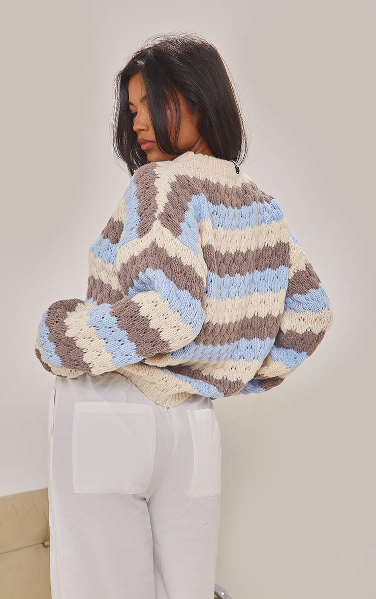 Blue Bobble Knit Chunky Jumper Knitwear PLT IRE