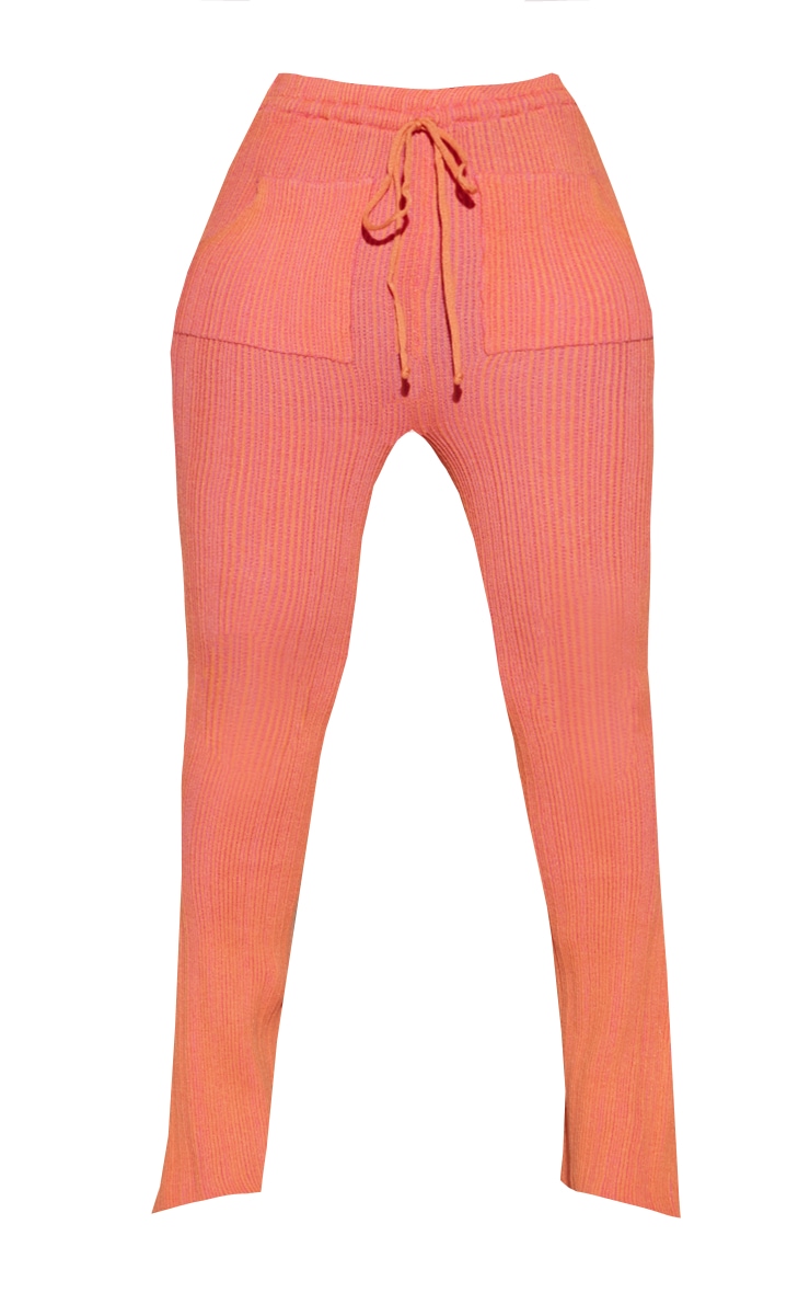 Shape Pink Knit Contrast Drawstring Flares PrettyLittleThing