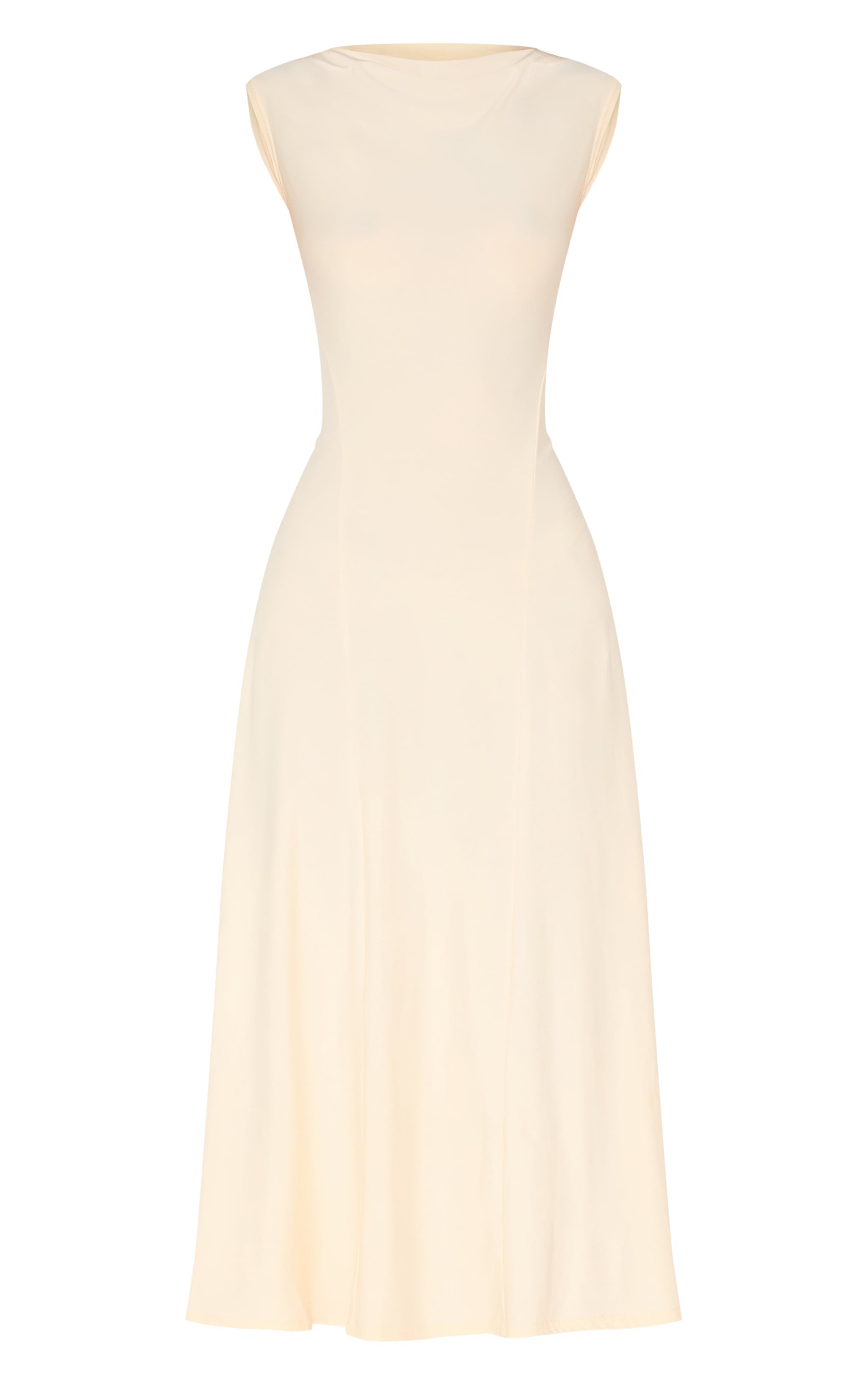 Robe longue fluide jaune citron à parties asymétriques image 5