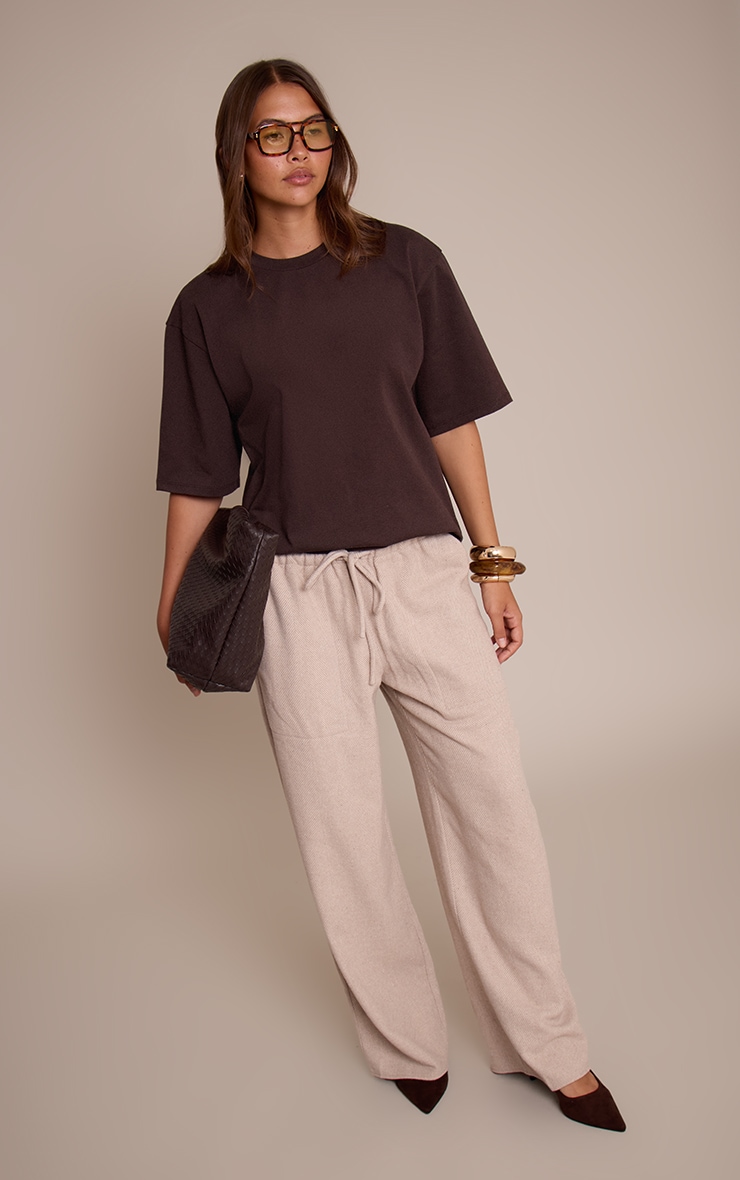 Dark Chocolate Oversized Boxy T Shirt image 3