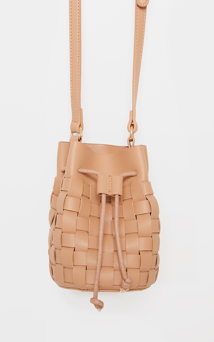 Nude Weave Cross Body Bag