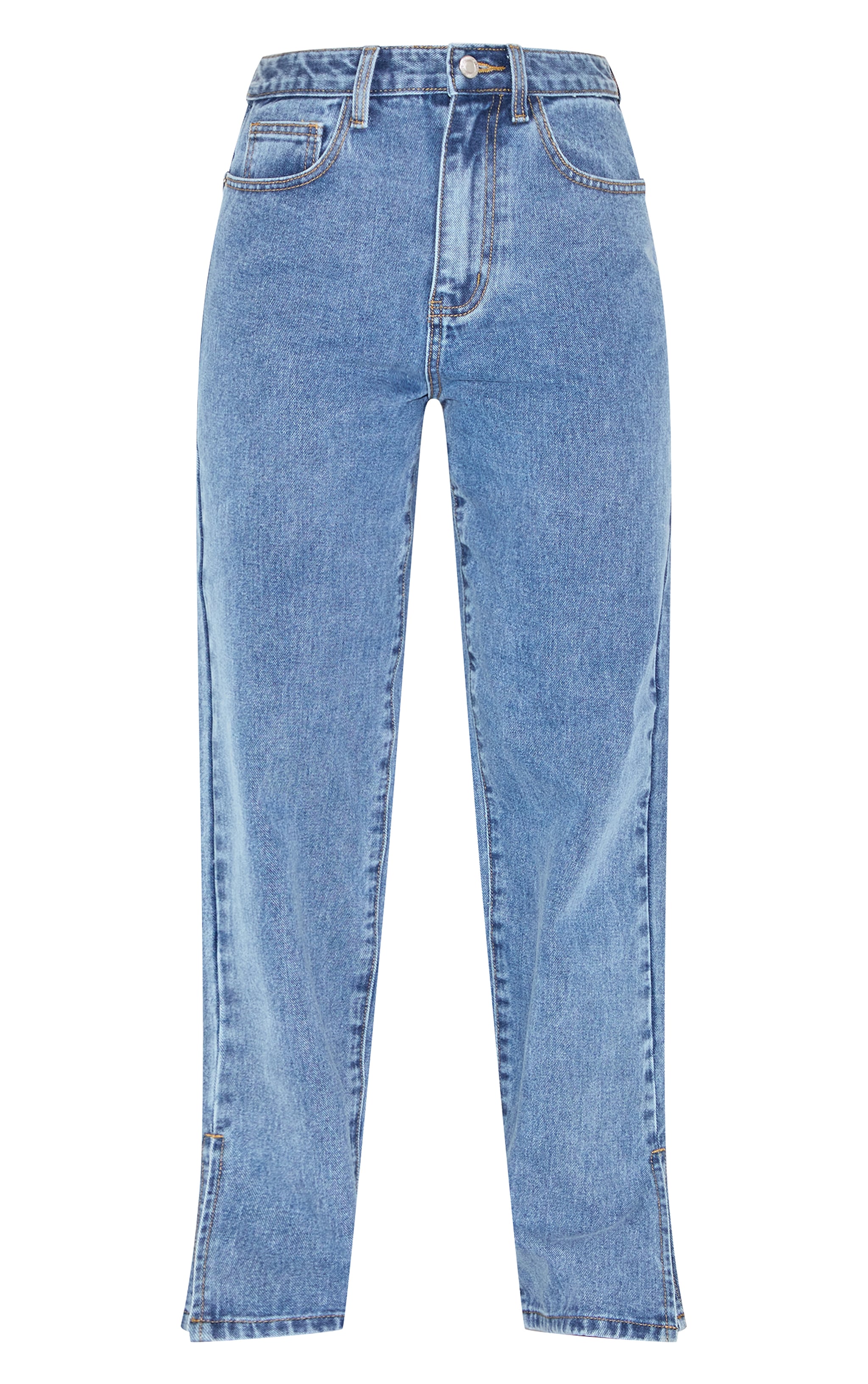 Petite Blue Vintage Wash Split Hem Jeans image 5