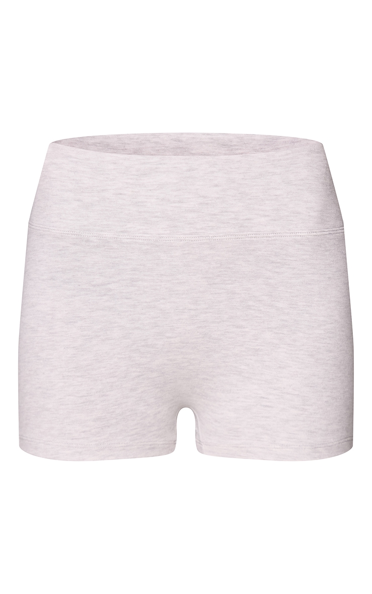 Grey Melange Soft Cotton Hot Pant image 5
