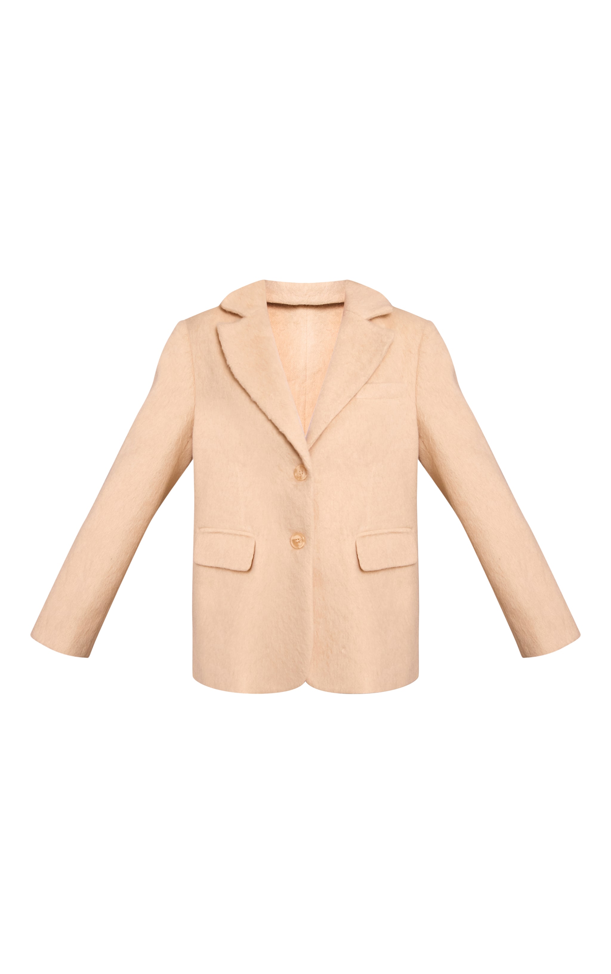 Buttercream Brushed Wool Look Oversized Blazer image 5