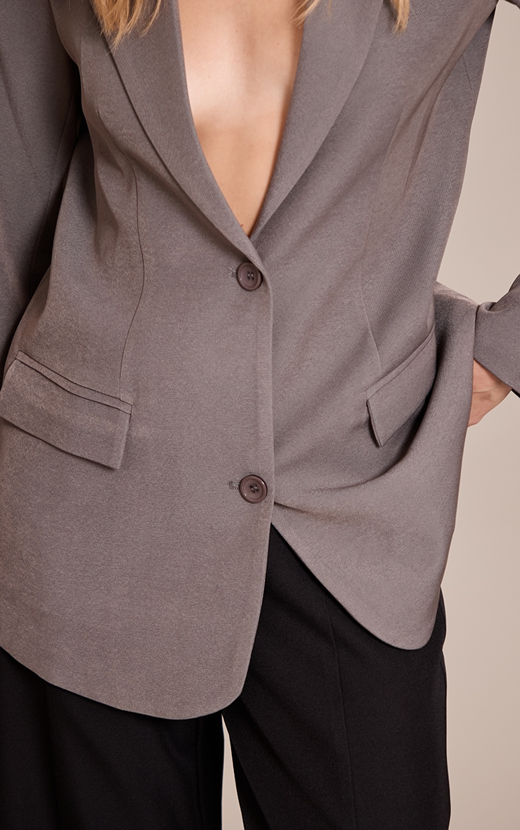 Grey Oversized Longline Blazer image 4