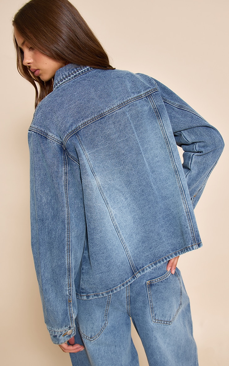 Vintage Oversized Denim Shirt image 2