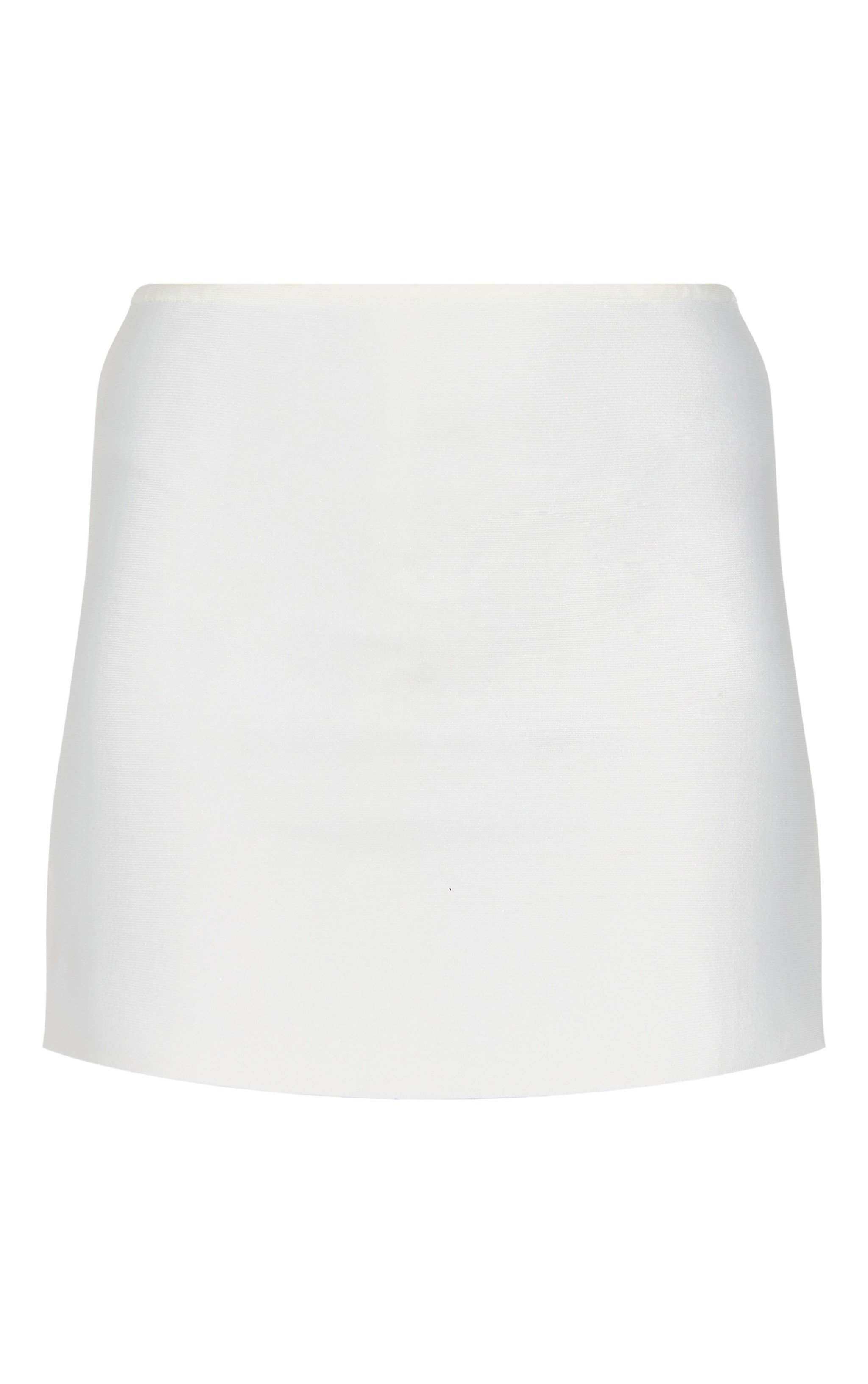 Cream Knitted Tailored Mini Skirt image 6