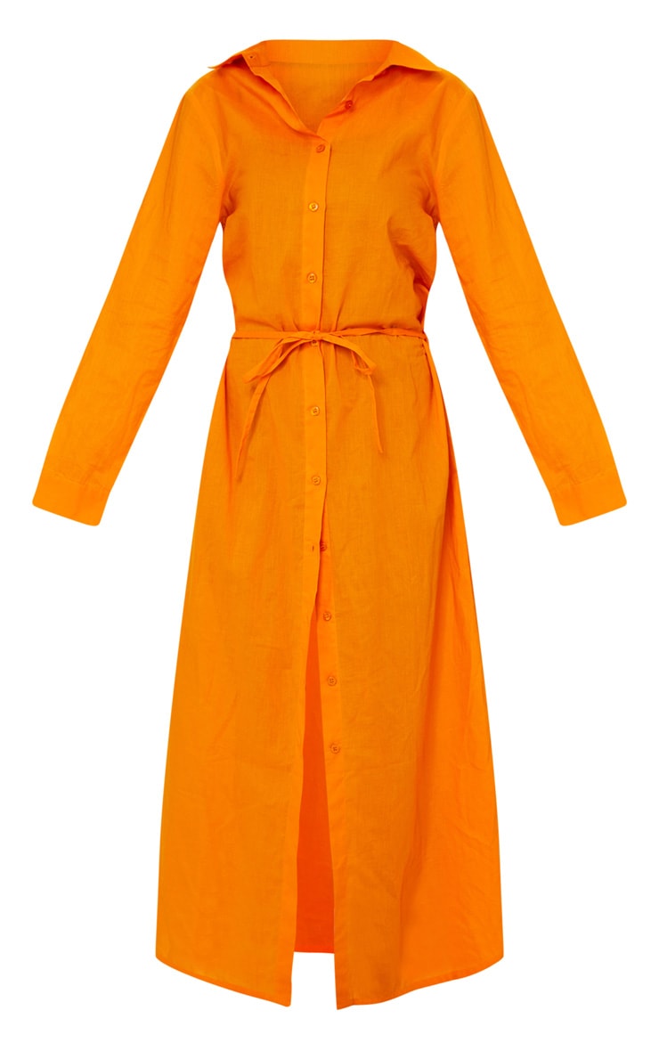 Orange Maxi Cotton Beach Dress