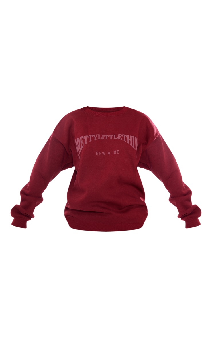 Burgundy New Vibe Printed Sweatshirt image 5