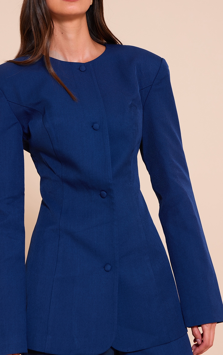 Blazer de tailleur ajusté bleu marine image 4