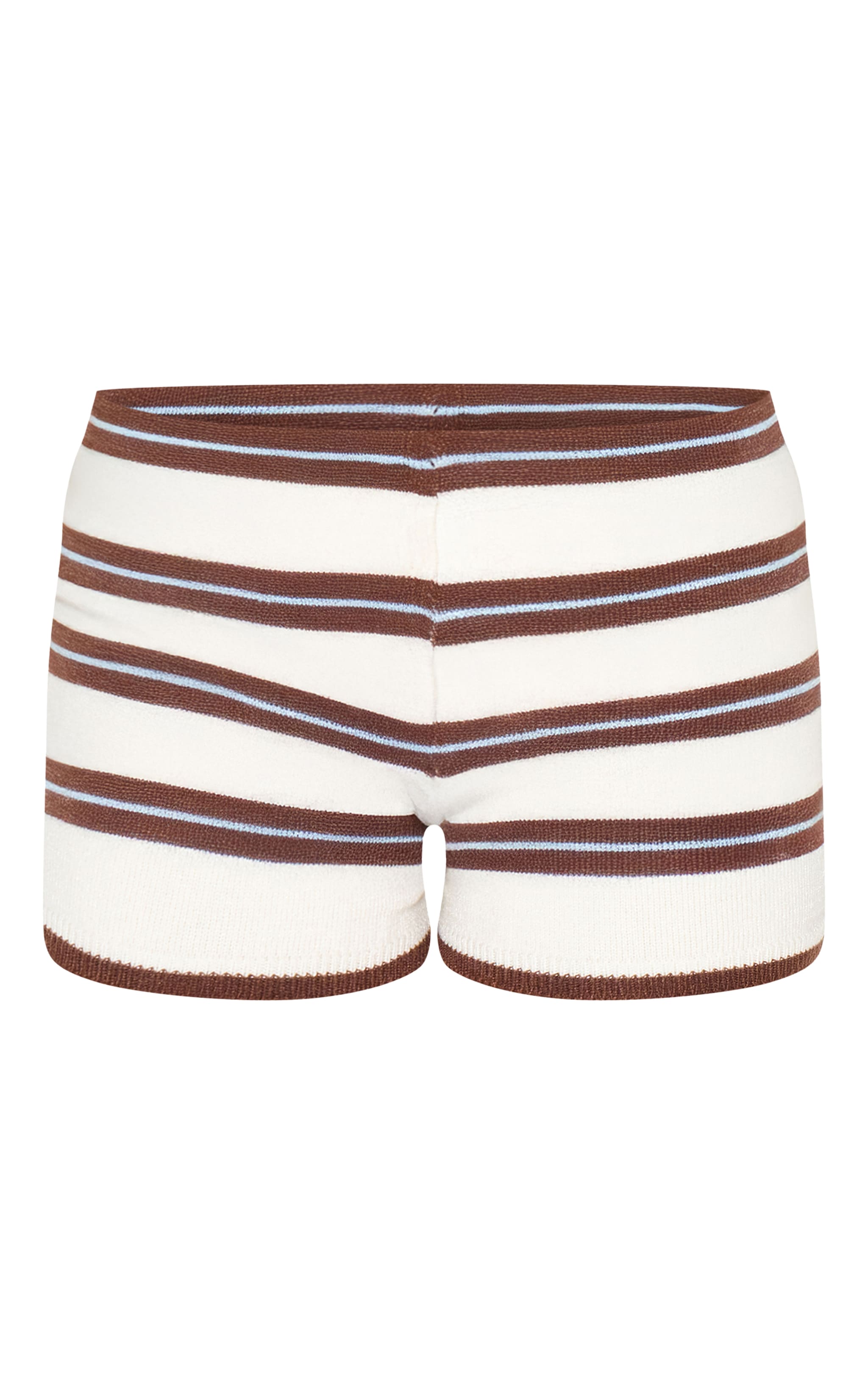 Petite Multi Knitted Stripe Mini Shorts image 6