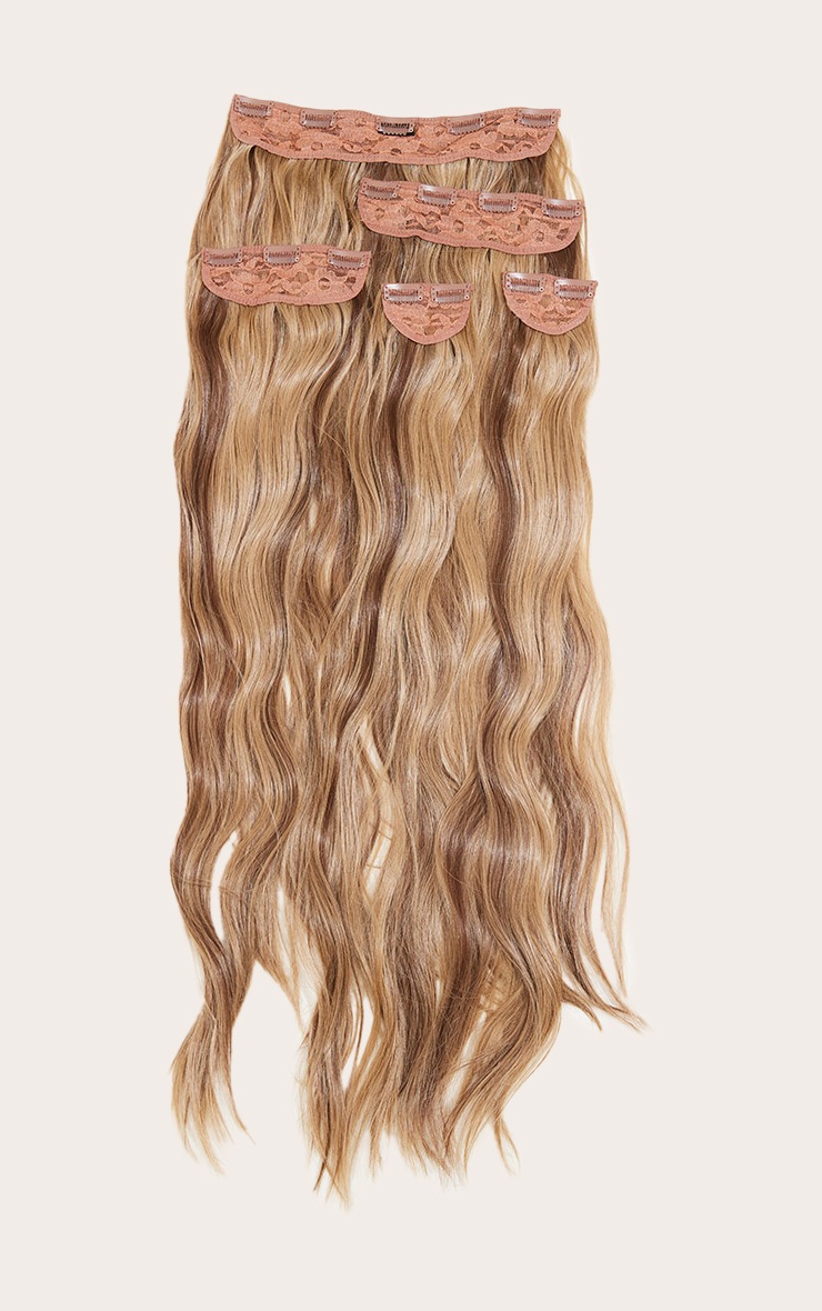 Lullabellz Extra AF 34'' 5 Piece Natural Wavy Clip Ins Mellow Brown image 4