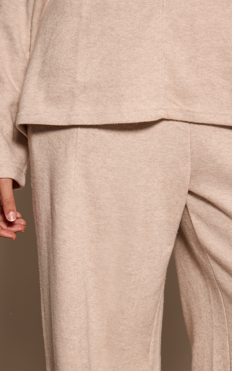 Plus Mocha Soft Rib Straight Leg Sweatpants image 4