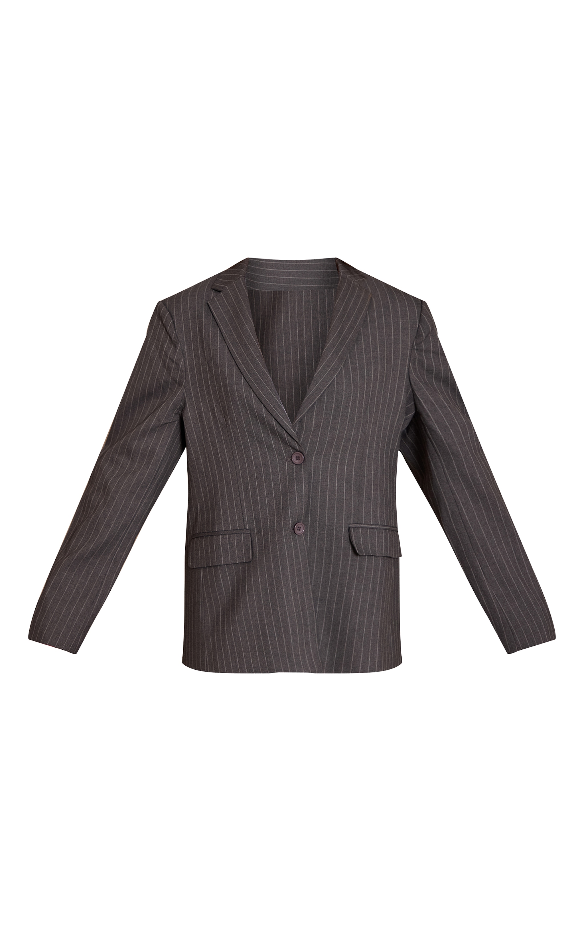 Grey Pinstripe Boyfriend Premium Blazer image 5
