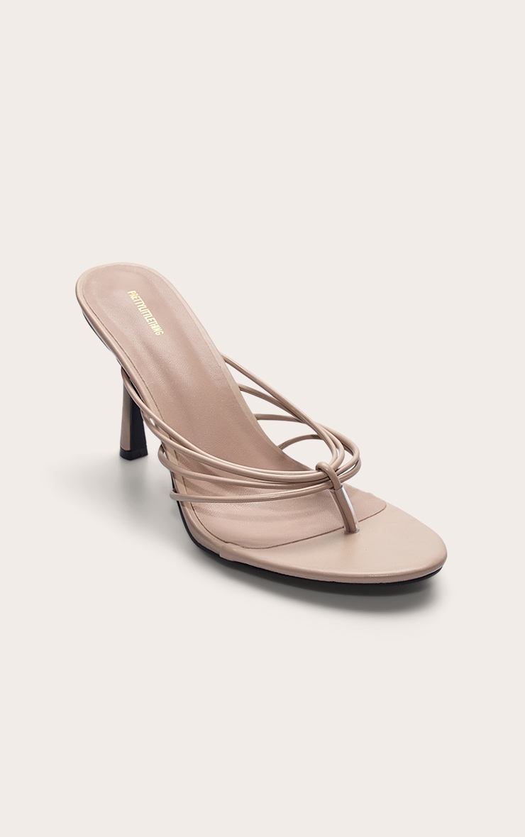 Mushroom Round Toe Thong High Heeled Mules image 1