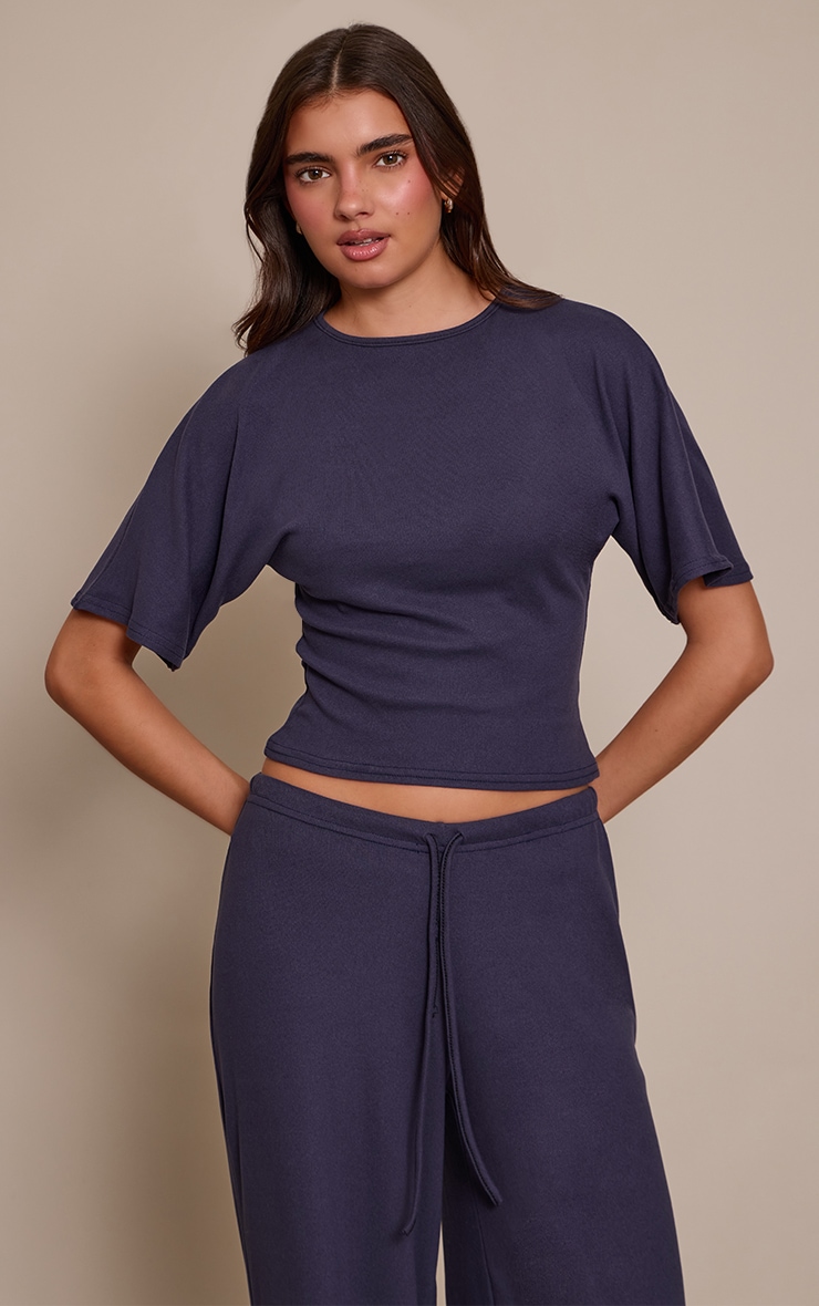 Navy Soft Touch Boxy T Shirt image 1